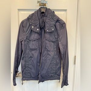 Massimo Dutti Navy Blue Windbreaker Jacket (Medium)